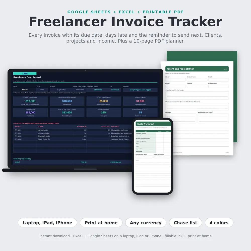 Freelancer Client and Invoice Tracker preview