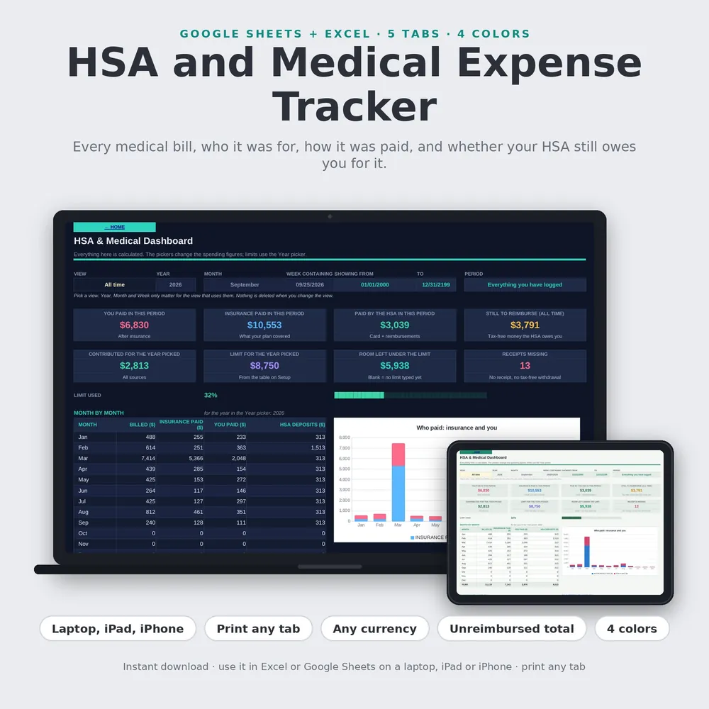 HSA and Medical Expense Tracker preview